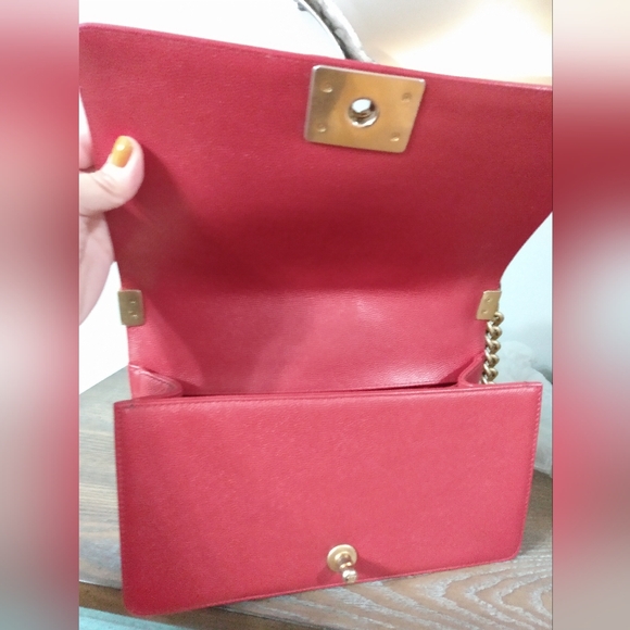 💋Chanel Chevron caviar boy bag old medium style - Picture 4 of 5